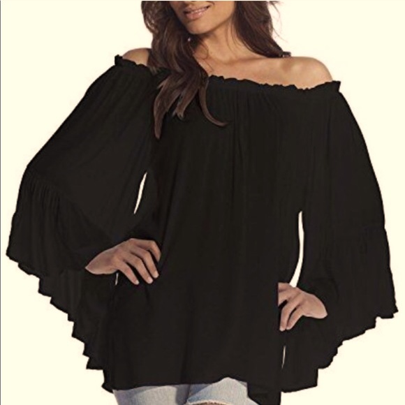 Elan Tops - Elan Off the Shoulder Bell Sleeve Top